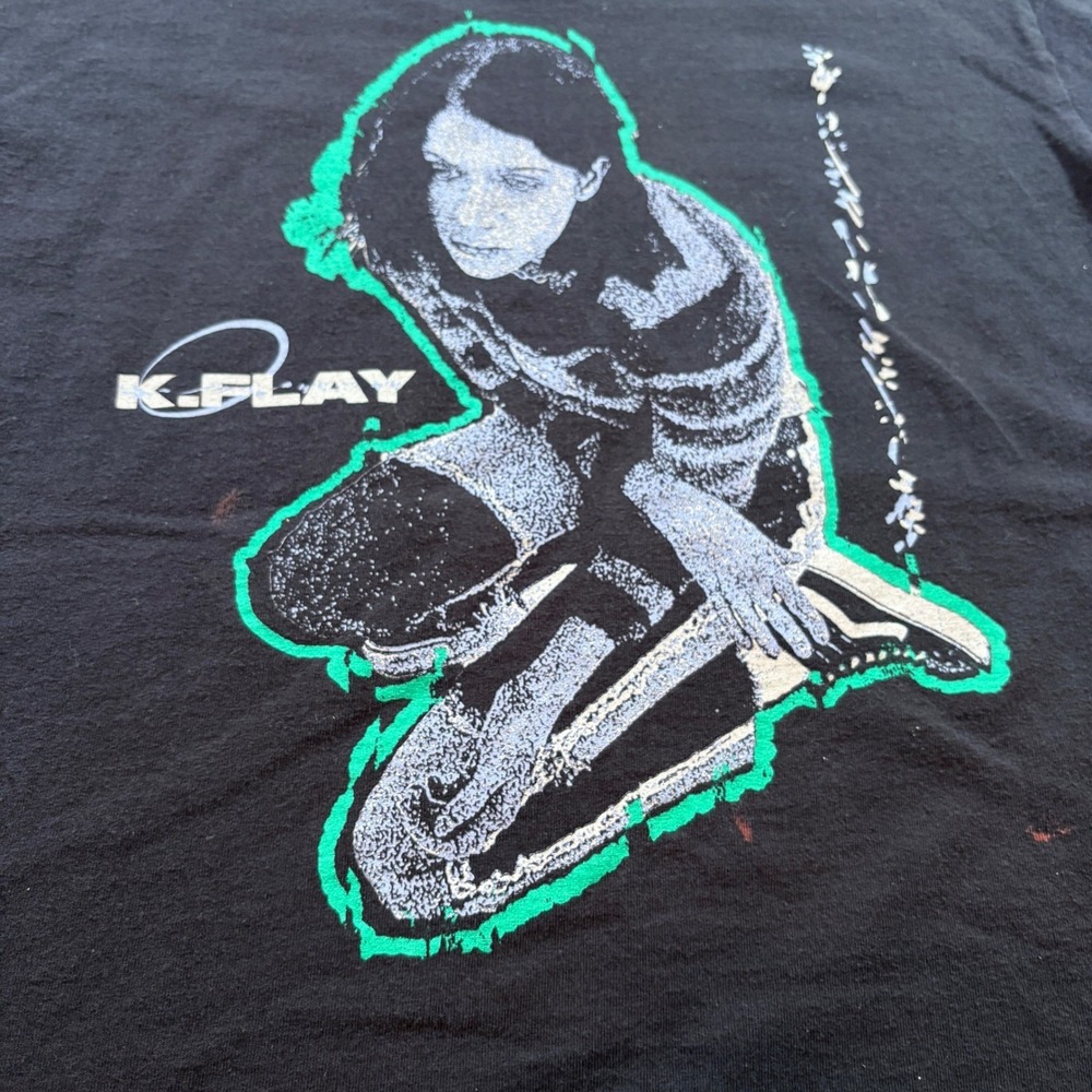 K.Flay Inside Voices Outside Voices 2022 Tour‎ T-Shirt Black Mens Medium Bayside